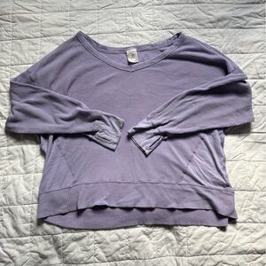 Lavender Aerie Women's Waffle Knit Top